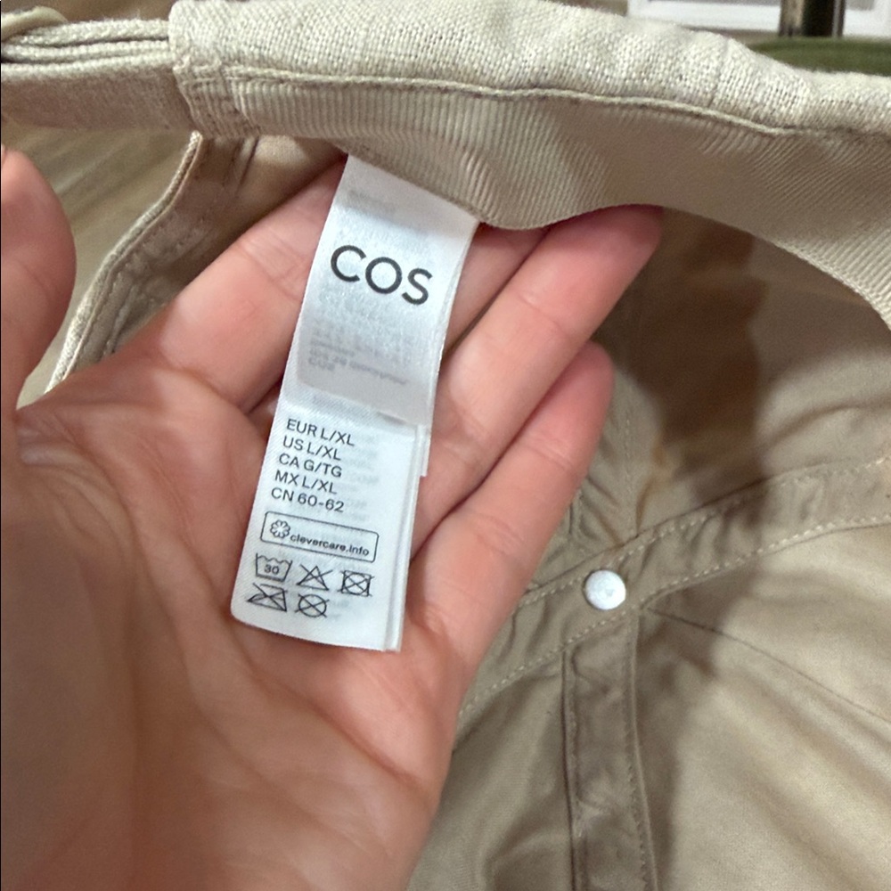 COS Cream Line Baseball Cap - Picture 2 of 4